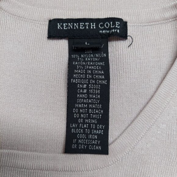 Kenneth Cole Women's Silk Blend Lightweight Racerback Sleeveless Shell Sweater - Picture 4 of 5